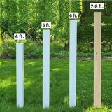 Amish Handmade Post 4,5,6,7,8 ft. For Birdhouses and Bird Feeders, Vinyl Post With Inner Wooden Post, Durable Yellow Pine, Bird Lovers, Home
