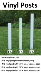 Amish Handmade Post 4,5,6,7,8 ft. For Birdhouses and Bird Feeders, Vinyl Post With Inner Wooden Post, Durable Yellow Pine, Bird Lovers, Home