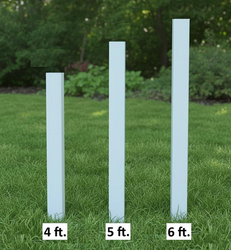 Amish Handmade Post 4,5,6,7,8 ft. For Birdhouses and Bird Feeders, Vinyl Post With Inner Wooden Post, Durable Yellow Pine, Bird Lovers, Home - Posts