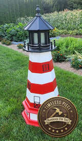 Assateague Solar Lighthouse - Amish Handmade - Landmark Replica - Lawn Lighthouse