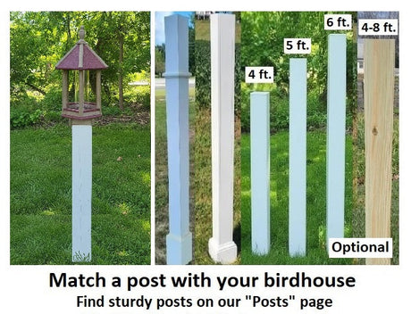 Bird feeder, Amish handmade, bird lovers, primitive, rustic, poly bird feeder, premium feeding tube, bird sanctuary, weather-resistant