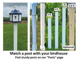 Poly Lumber Bird Feeder Amish Handmade Weather Resistant - Bird Lovers - Premium Feeding Tube -Post Mounted / Hanging Bird Feeders Outdoors