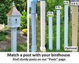 Bluebird Birdhouse Copper Top Handmade Vinyl With 1 Nesting Compartment, Metal Predator Guards, Weather Resistant, Birdhouse Outdoor