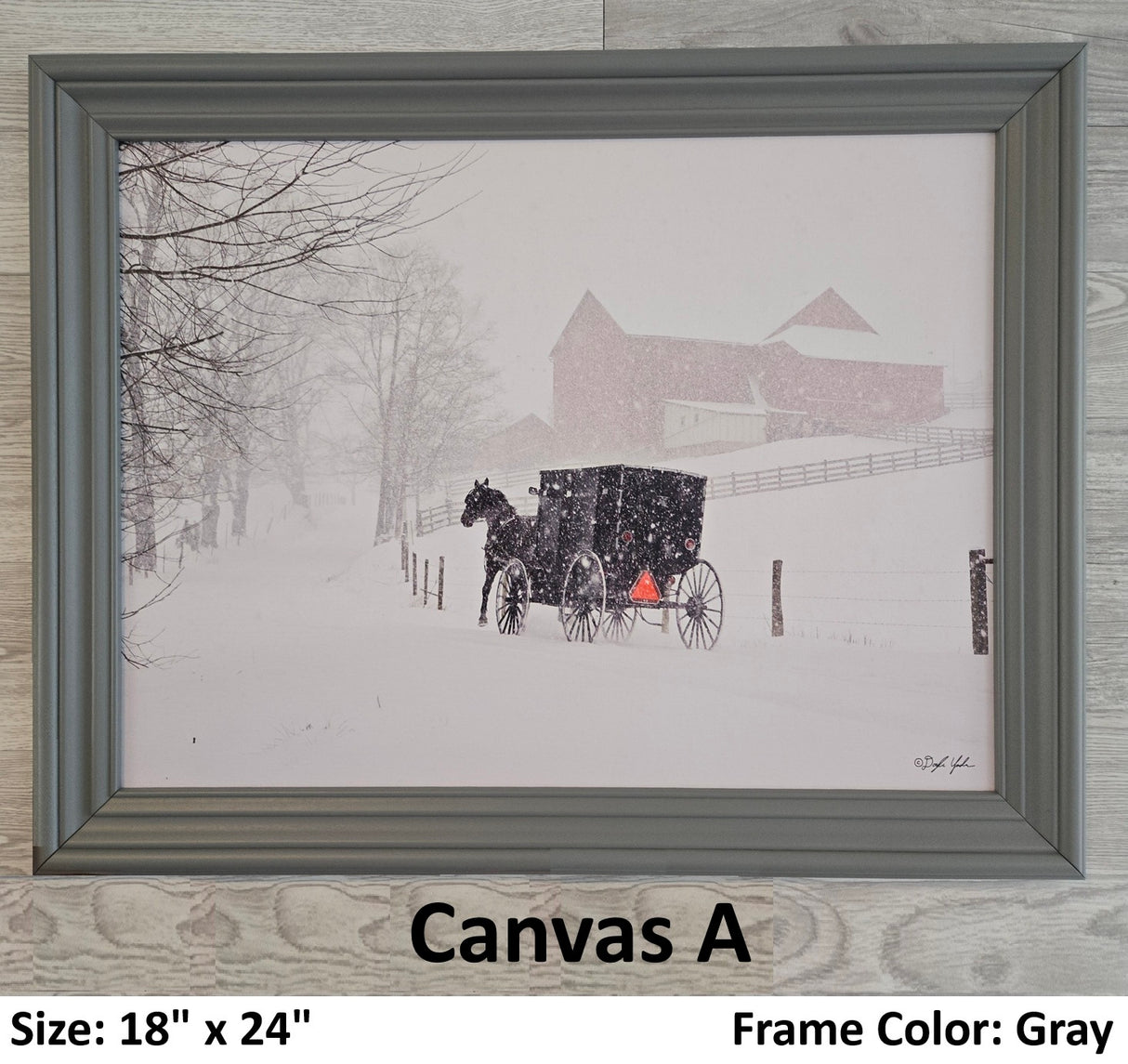 Canvas - Picture Frame - Wall Art - Wooden Frame - Framed Antique Print - Amish Handmade - Farmhouse Decor - Housewarming Gift -Choose Color (Copy)