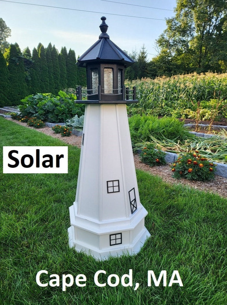 Cape Cod Race Point Solar Lighthouse - Exterior Lighthouse - Amish Made - Landmark Replica