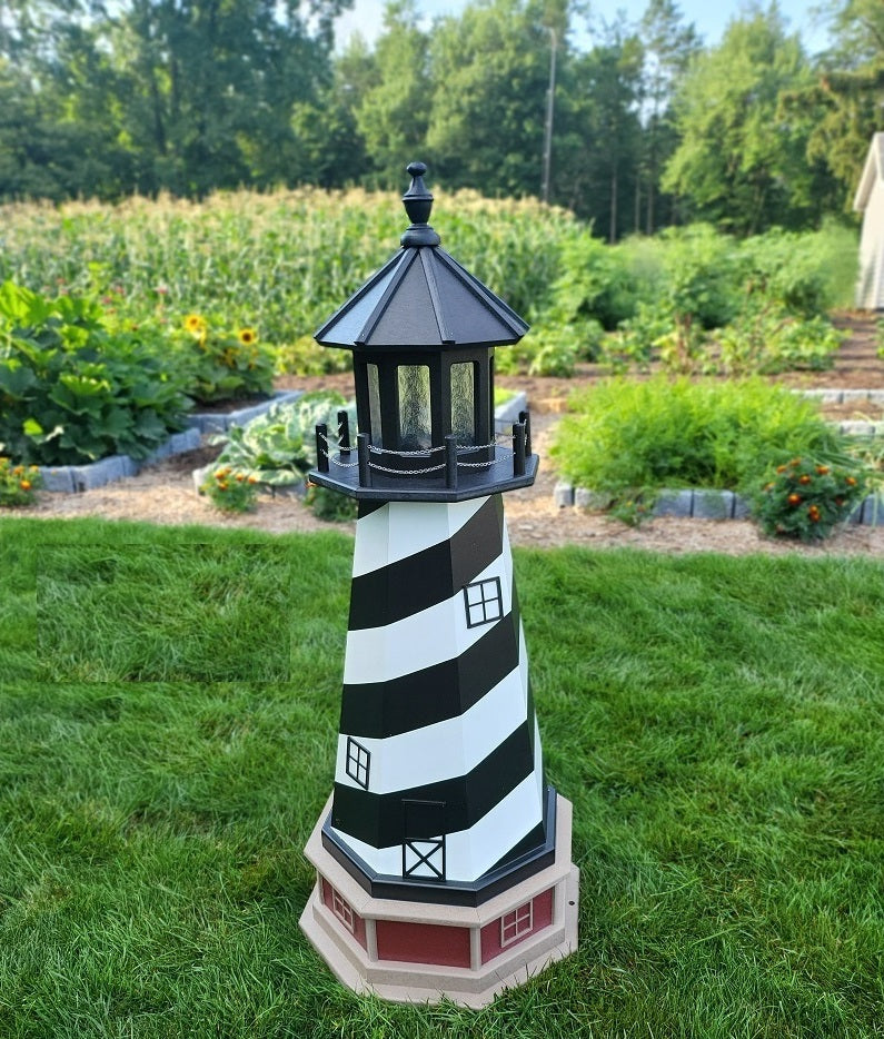 Cape Hatteras Solar Lighthouse - Amish Made - Landmark Replica - Lawn Ornament