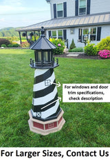 Lighthouse Decor Yard Garden Decoration Outdoor Landscape Cape Hatteras Solar Amish Made Landmark Replica Outdoor Lighthouse