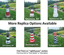 Load image into Gallery viewer, Lighthouse Decor Yard Garden Decoration Outdoor Landscape Cape Hatteras Solar Amish Made Landmark Replica Outdoor Lighthouse
