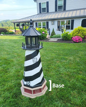 Load image into Gallery viewer, Lighthouse Decor Yard Garden Decoration Outdoor Landscape Cape Hatteras Solar Amish Made Landmark Replica Outdoor Lighthouse
