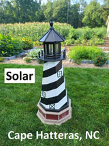 Cape Hatteras Solar Lighthouse - Amish Made - Landmark Replica - Lawn Ornament