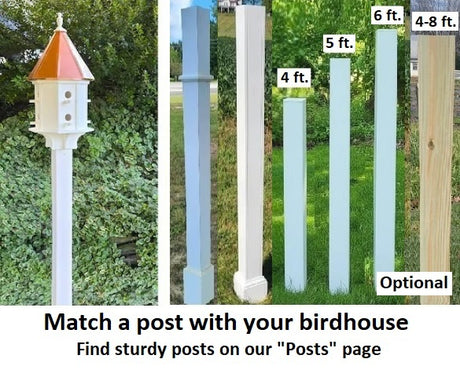 Birdhouse Copper Roof Handmade Large With 8 Nesting Compartments Weather Resistant Birdhouses, Predator Guards, Poly, Bird Lovers