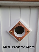 Bird House Copper Roof Handmade With 1 Nesting Compartment, Metal Predator Guards, Weather Resistant, Post Not Included, Birdhouse Outdoor