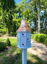 X-Large Birdhouse Copper Roof Amish Handmade, 12 Nesting Compartments, Bird Lovers