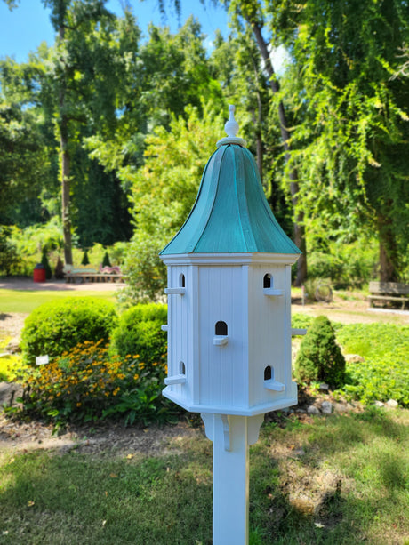 X-Large Birdhouse Copper Roof Amish Handmade, 12 Nesting Compartments, Bird Lovers