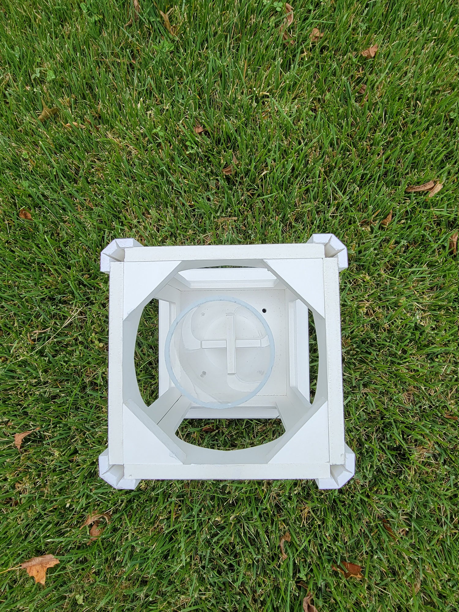 Copper Roof Blue Bird Bird Feeder Handmade Vinyl PVC Bird Feeder