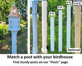 Poly Lumber Bird Feeder Amish Handmade Weather Resistant - Bird Lovers - Premium Feeding Tube -Post Mounted / Hanging Bird Feeders Outdoors