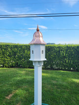 Copper Roof Poly Birdhouse Amish Handmade 4 Nesting Compartments