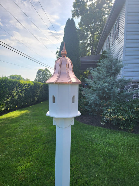 Copper Roof Poly Birdhouse Amish Handmade 4 Nesting Compartments