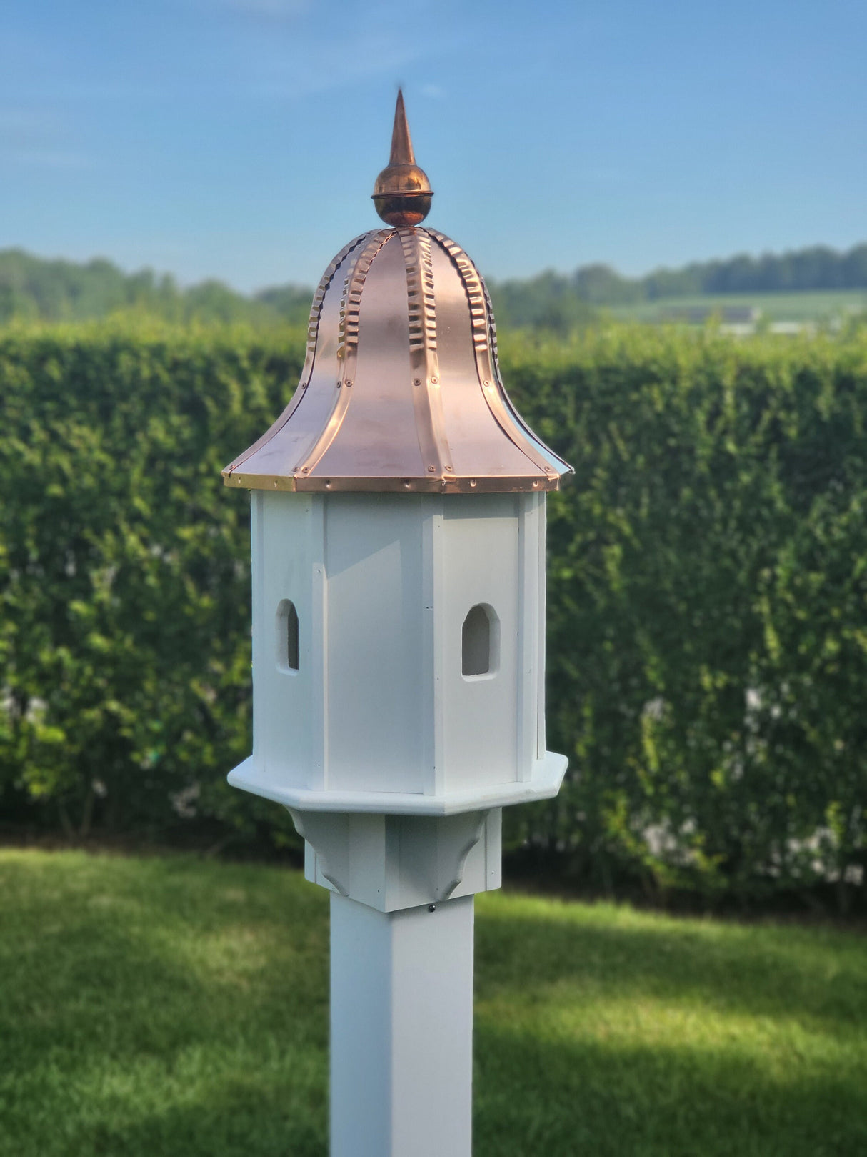 Copper Roof Poly Birdhouse Amish Handmade 4 Nesting Compartments