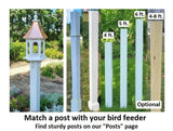Poly Lumber Bird Feeder Amish Handmade Weather Resistant - Bird Lovers - Premium Feeding Tube -Post Mounted / Hanging Bird Feeders Outdoors