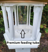 Amish Handmade Copper Roof Bird Feeder - Vinyl - Bird Lovers - Weather-Resistant - Poly