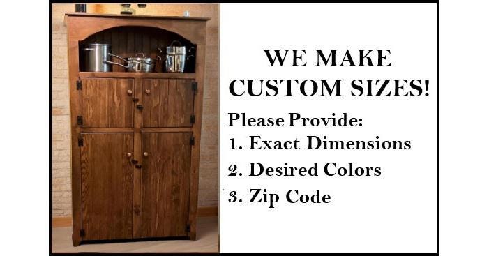 Farmhouse Furniture Living Room Cabinet Wooden Pantry Cabinet Hutch Cabinet Antique Furniture Kitchen Decor Home Cabinet Storage Furniture