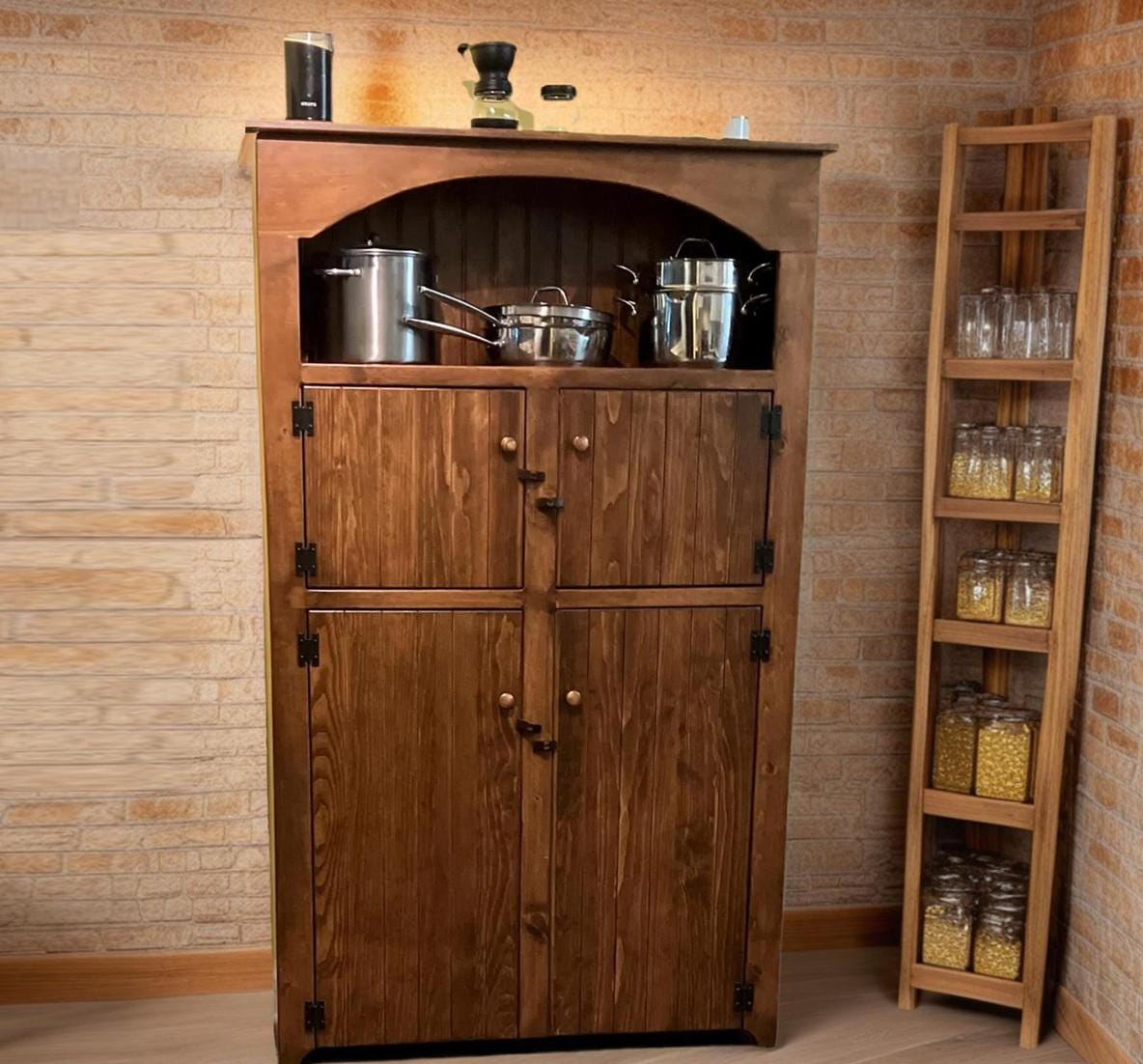 Farmhouse Furniture Living Room Cabinet Wooden Pantry Cabinet Hutch Cabinet Antique Furniture Kitchen Decor Home Cabinet Storage Furniture - Wood Cabinets