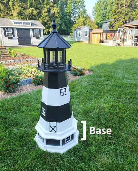 Fire Island Lighthouse - Solar - Amish Made - Landmark Replica - Backyard Decor