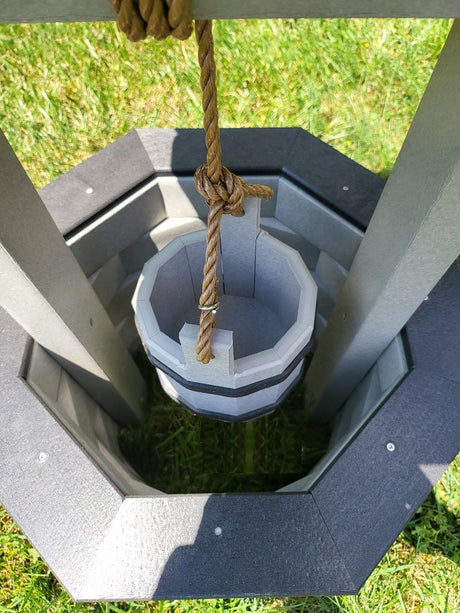 Garden Wishing Well- Yard Wishing Well - Poly - Amish Handmade