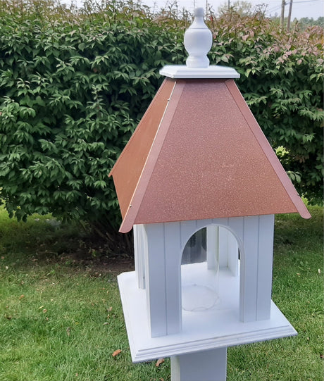 Gazebo Bird Feeder Vinyl PVC Weather Resistant Handmade Choose Roof Color
