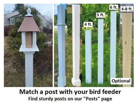 Bird Feeder Copper Roof - Choose Your Roof Color - X- Large Bird Feeder - Handmade - Bird Feeder For Outdoor - Home & Living:Outdoor & Gardening:Feeders & Birdhouses:Bird Feeders