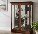 Amish Handmade Glass Display Cabinet - Tall Curio Cabinet - China Display - Glass Cabinet - Modern Home Decor - Multipurpose Cabinet -Rustic - Glass Cabinets