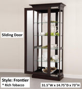 Amish Handmade Glass Display Cabinet - Tall Curio Cabinet - China Display - Glass Cabinet - Modern Home Decor - Multipurpose Cabinet -Rustic