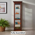 Amish Handmade Glass Display Cabinet - Tall Curio Cabinet - China Display - Glass Cabinet - Modern Home Decor - Multipurpose Cabinet -Rustic