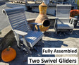 Poly, adirondack, pub table, outdoor furniture, glider, swivel chair, upholestered, back rest