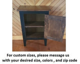 Handmade Cabinet - Amish Furniture - Nightstand - Home Décor - Primitive Cabinet - Fireplace Cabinet - Bathroom Cabinet - Kitchen Cabin