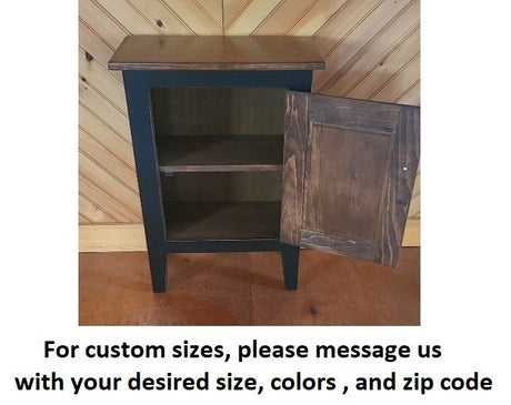 Handmade Cabinet - Amish Furniture - Nightstand - Home Décor - Primitive Cabinet - Fireplace Cabinet - Bathroom Cabinet - Kitchen Cabin