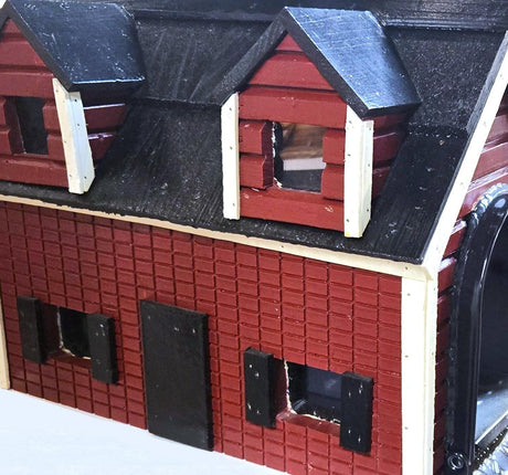 Amish Handmade Brick Design Wooden Mailbox: Rustic Farmhouse Style