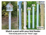 Chapel Bird Feeder Handmade, Choose Roof Color, Gothic Arches Design, Pole Not Included