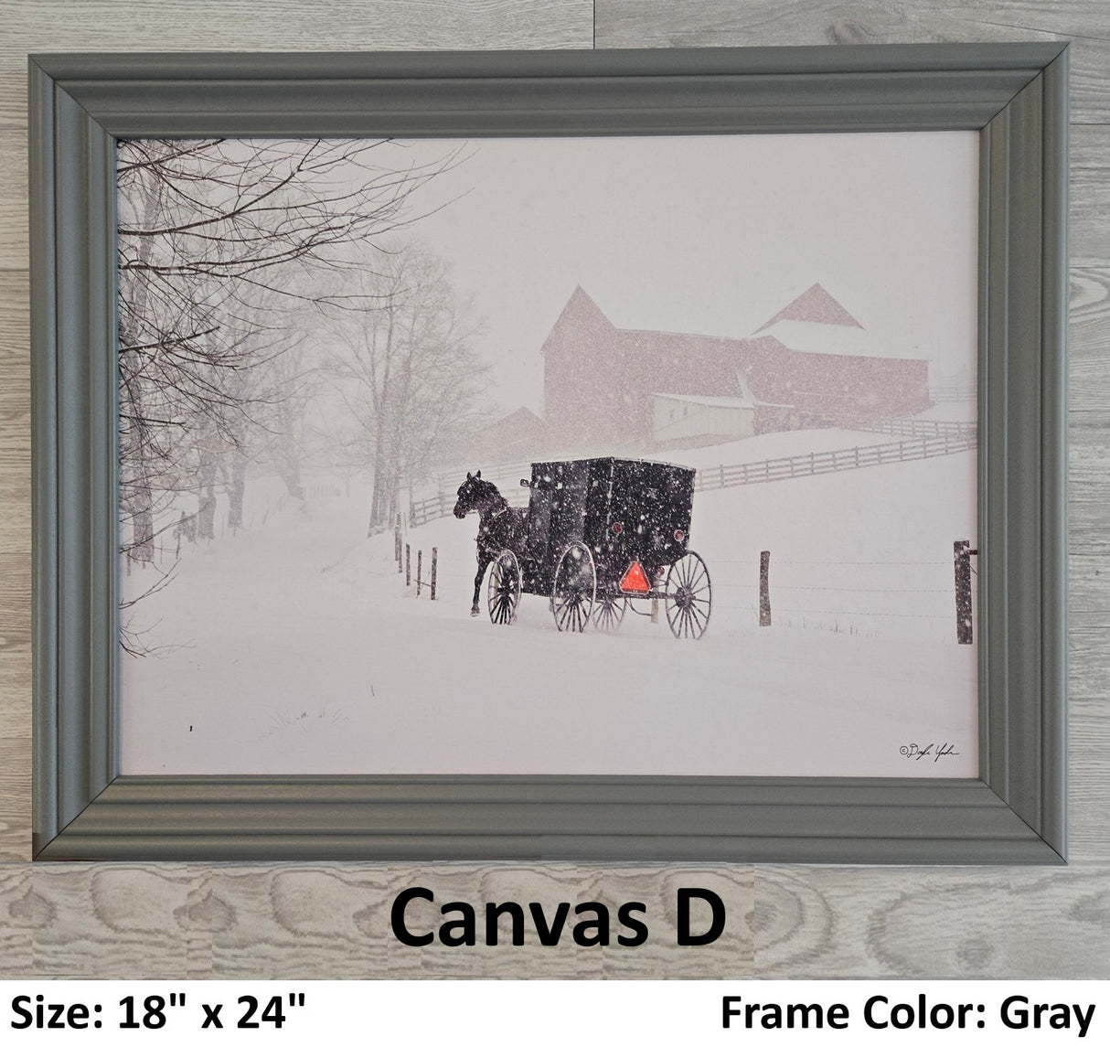 Canvas - Picture Frame - Wall Art - Wooden Frame - Framed Antique Print - Amish Handmade - Farmhouse Decor - Housewarming Gift -Choose Color
