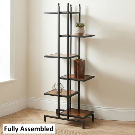 Amish Handmade Fully Assembled Large Display Stand - Metal Wooden Organizer - Display Rack - Metal Frame Shelf - Plant Stand - Living Room
