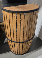 Amish Handmade Pine Barrel Cabinet: Rustic Farmhouse Storage