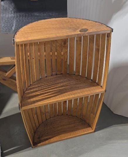 Amish Handmade Pine Barrel Cabinet: Rustic Farmhouse Storage