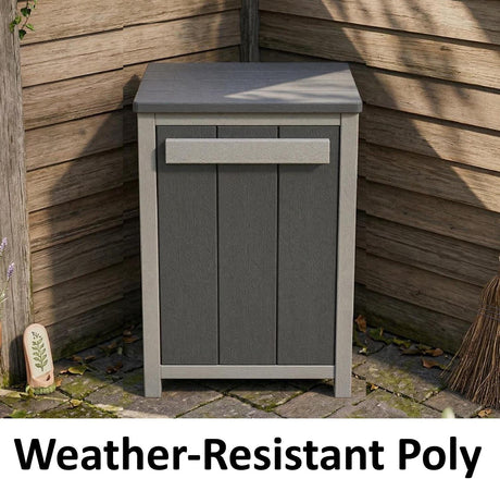 Amish Handmade Poly Tilt-Out Trash Bin, Trash Cabinet, Recycling Bin, Weather Resistant, Waste Bin, Patio, Outdoor Decor, Garbage, Backyard