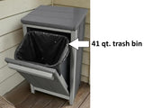Amish Handmade Poly Tilt-Out Trash Bin, Trash Cabinet, Recycling Bin, Weather Resistant, Waste Bin, Patio, Outdoor Decor, Garbage, Backyard