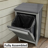 Amish Handmade Poly Tilt-Out Trash Bin, Trash Cabinet, Recycling Bin, Weather Resistant, Waste Bin, Patio, Outdoor Decor, Garbage, Backyard