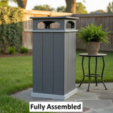 Amish Handmade Poly Trash Bin, Trash Cabinet, Recycling Bin, Weather Resistant, Waste Bin, Patio, Outdoor Decor, Garbage Can, Backyard