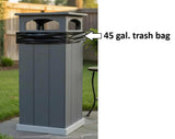 Amish Handmade Poly Trash Bin, Trash Cabinet, Recycling Bin, Weather Resistant, Waste Bin, Patio, Outdoor Decor, Garbage Can, Backyard