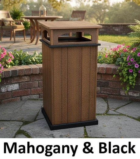 Amish Handmade Poly Trash Bin, Trash Cabinet, Recycling Bin, Weather Resistant, Waste Bin, Patio, Outdoor Decor, Garbage Can, Backyard