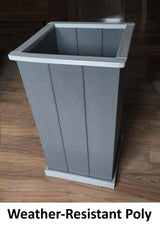 Amish Handmade Poly Trash Bin, Trash Cabinet, Recycling Bin, Weather Resistant, Waste Bin, Patio, Outdoor Decor, Garbage Can, Backyard